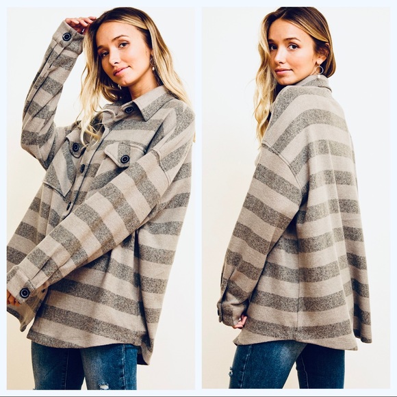 #15 ✨LAST ONE✨Boyfriend Oversized color block jacket Fall/Winter Hottest style - Picture 3 of 5